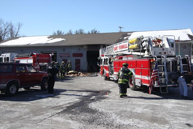 CJ's Garage fire. Photo courtesy of Bill Marshall.
